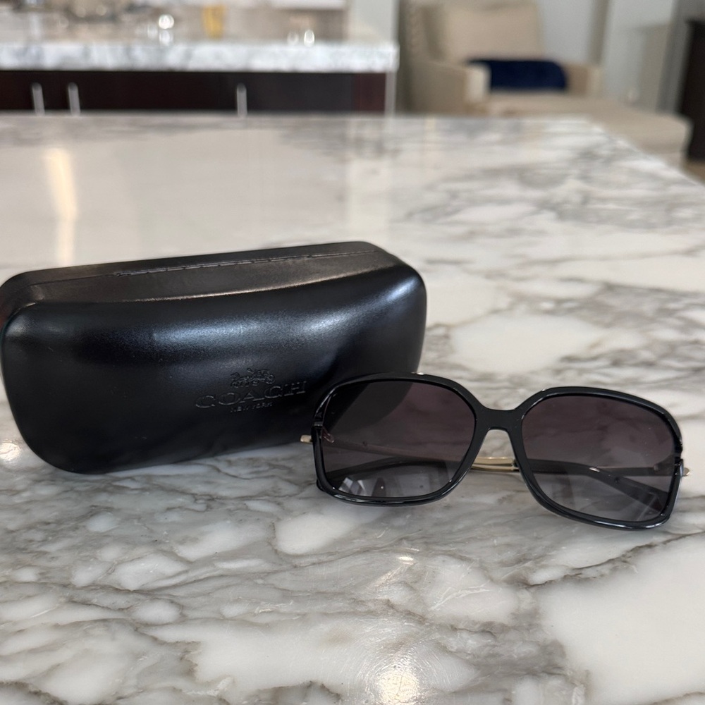 Coach Black and Gold Sunglasses